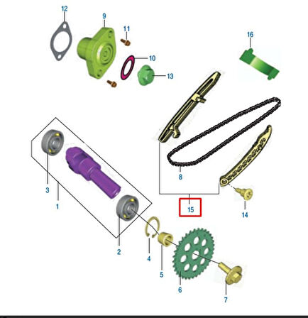 Bajaj Pulsar Ns 200 ,Rs 200 Eksantrik Gergi Palet Takımı Orjinal - Arasmoto