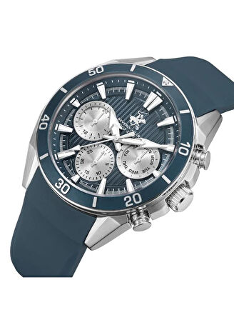 Beverly Hills Polo Club BP3730X.366 Erkek Kol Saati | Mavi Silikon Kordon & Gun Rengi Kasa