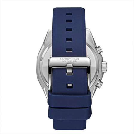Beverly Hills Polo Club BP3730X.399 Unisex Kol Saati | Lacivert Silikon Kordon & Rose Gold Detaylar