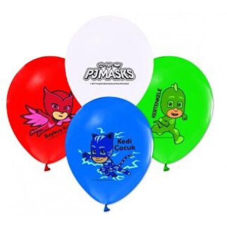 Pj Masks Baskılı Balon 12 Inch 5 Adet