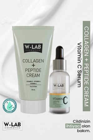 W-Lab Cosmetics C Vitaminli Serum + Kolajen Peptit Krem Set