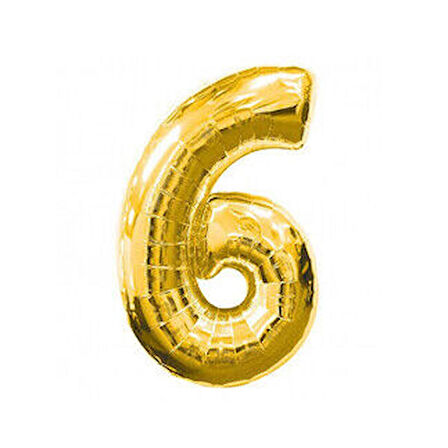 Benim Marifetlerim 6 Rakamı Altın Folyo Balon 34 inch 86 cm
