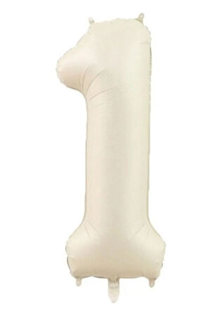 Benim Marifetlerim 1 Rakamı Krem Folyo Balon 34 inch 86 cm