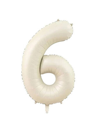 Benim Marifetlerim 6 Rakamı Krem Folyo Balon 34 inch 86 cm