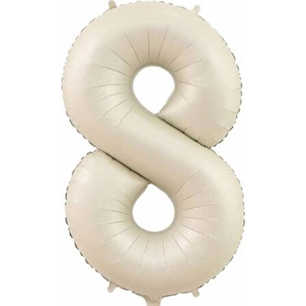 Benim Marifetlerim 8 Rakamı Krem Folyo Balon 34 inch 86 cm