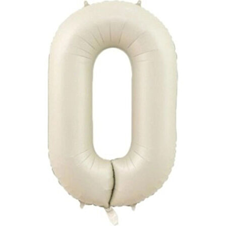 Benim Marifetlerim 0 Rakamı Krem Folyo Balon 34 inch 86 cm