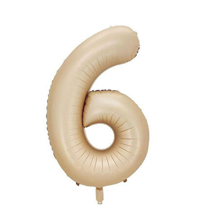 Benim Marifetlerim 6 Rakamı Karamel Folyo Balon 34 inch 86 cm