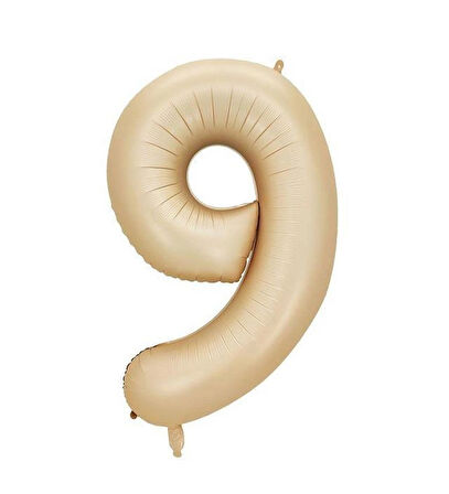 Benim Marifetlerim 9 Rakamı Karamel Folyo Balon 34 inch 86 cm