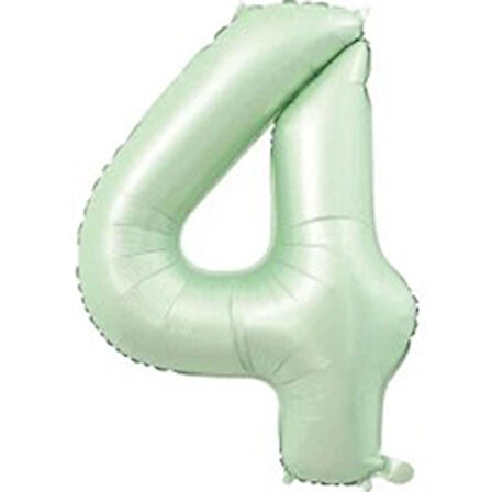 Benim Marifetlerim 4 Rakamı Su Yeşili Folyo Balon 40 inch 90 cm