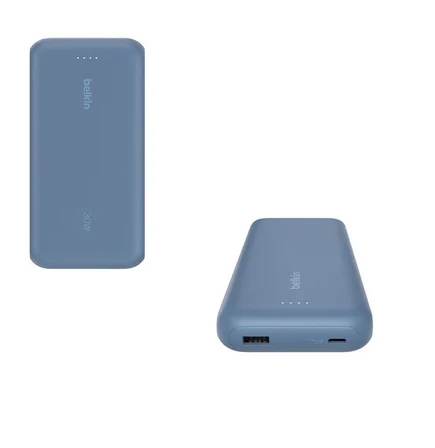 Belkin BPB024 30W 20K Entegre Kablolu Powerbank - Mavi