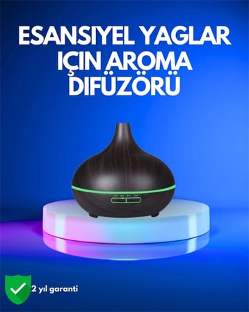 550 ml Kapasiteli Ultrasonik Difüzör – Yağsız Nemlendirici Kullanımıyla Uyumlu