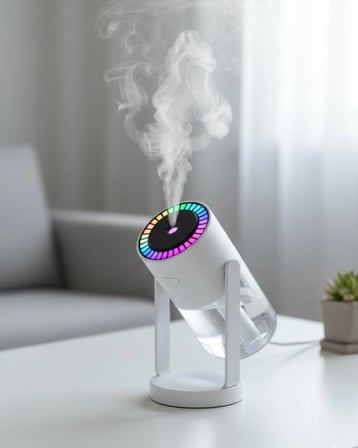 RGB Işıklı Hava Nemlendirici Ultrasonik Teknoloji ve Portatif Tasarım