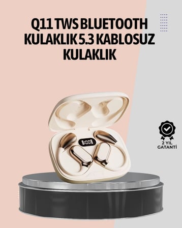 Eco Lounge Bluetooth Kulaklık Beyaz - Altın Kulak İçi AI Çeviri 4 Saat Pil 10 Metre Menzil