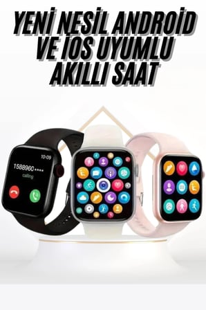 Akıllı Saat Uyku ve Sağlık Takibi Arama Cevaplama 44 MM Amoled Ekran