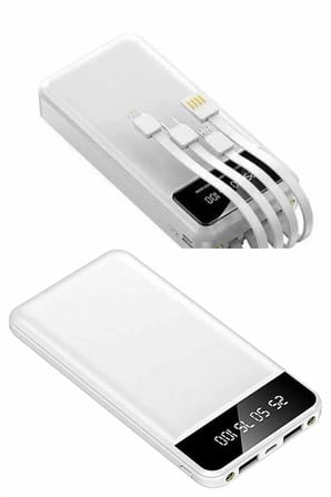 Powerbank Şarj Cihazı 4 Çıkışlı 20.000 MAH Powerbank Kompakt Yüksek Kapasiteli Hızlı Şarj