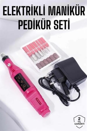 Eco Lounge Elektrikli Manikür Pedikür Seti Törpü Matkap Protez Tırnak Nasır Temizleyici