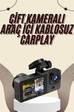 Gece Görüşlü DVR 3 Lensli Araç İçi Sürüş Kamerası Video Kaydedici