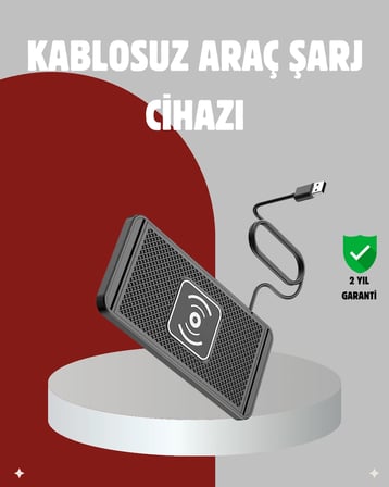 Hızlı Kablosuz Araç Şarj Cihazı – Manyetik Pad, Aşırı Isınma Korumalı