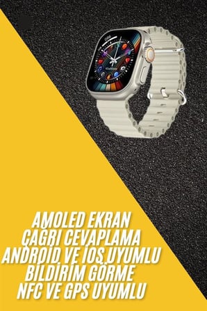 Akıllı Saat Kol Saati Android ve İOS Uyumlu Nabız Ölçer Sesli Asistan