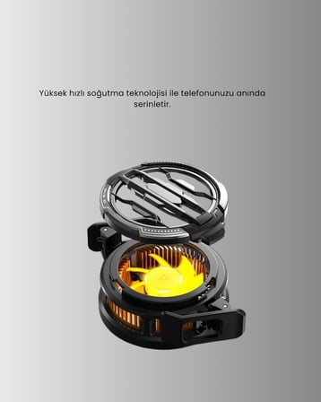RGB Işıklı Sessiz Fanlı Telefon Soğutucu