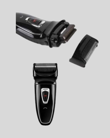 Şarjlı Kablosuz Tıraş Makinesi Çift Başlık Kuru Tıraş Ergonomik Taşınabilir
