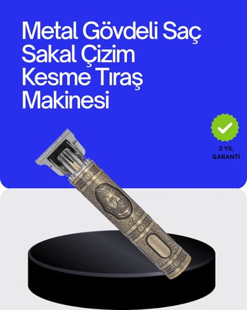 Kompakt Tasarımlı, Güçlü Motorlu Saç sakal Kesme Makinesi ve 4 Kılavuz Tarak