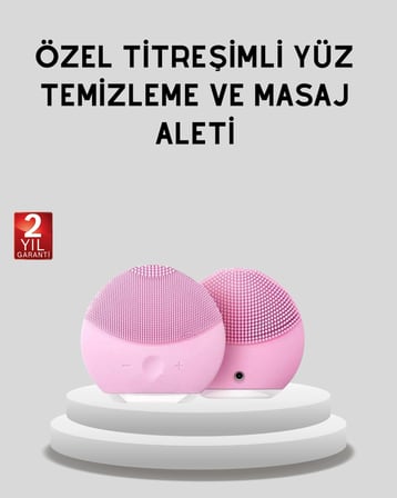 Eco Lounge Taşınabilir Silikon Yüz Temizleme ve Masaj Cihazı Hassas Ciltler İçin Su Geçirmez