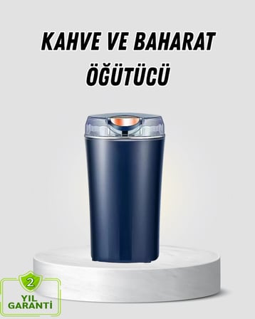 Kahve ve Baharat Öğütücü Otomatik Mekanizmalı Dayanıklı Çelik