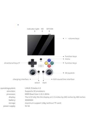 El Atarisi 3.5 UltraHd Ekran Gamepad Retro Atari PSP/PS1/NeoGeo Fıfa Gta 20.000 Games Oyun Konsolu
