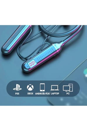Fitness Tutkunu Boyundan Askılı Bluetooth Kulaklık 130 Saat Çalma Süresi