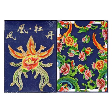 BPCC Phoenix and Peony Blue Oyun Kağıdı Koleksiyonluk iskambil Kartları