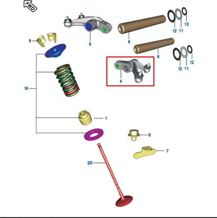 Bajaj Pulsar Ns 200,Rs 200 Piyano Orjinal Emme (IN) Subap İticisi Tüm Yıllara Uygun - Arasmoto