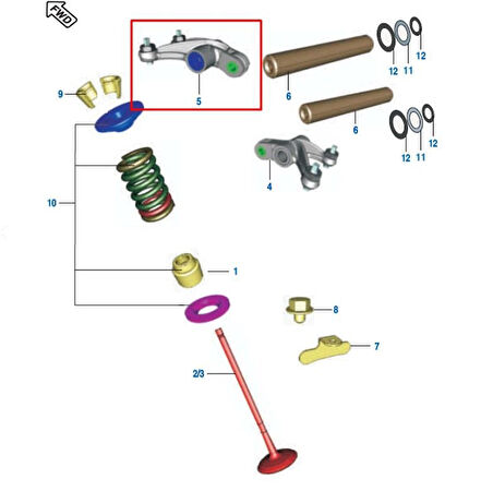 Bajaj Pulsar Ns 200,Rs 200 Piyano Orjinal Egzoz (EX) Subap İticisi Tüm Yıllara Uygun - Arasmoto