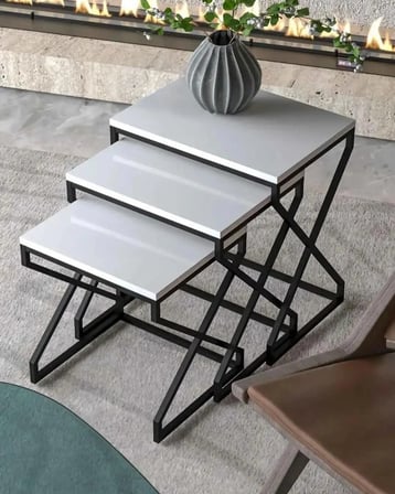 Zeta 3'lü Zigon Sehpa