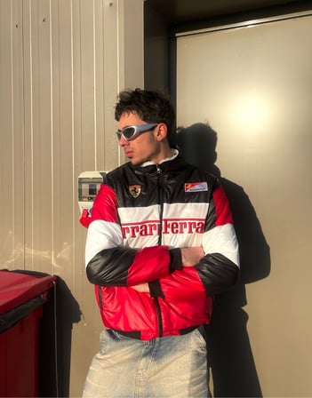 Oversize Çift Taraflı Ferrari Spor Ceket