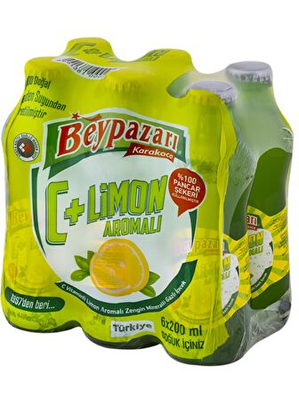 Beypazarı C Vitaminli Limon Aromalı Maden Suyu 200 Ml X 6 Adet