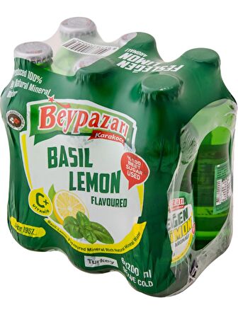 Beypazarı Fesleğen Limon Aromalı Maden Suyu 200 Ml X 6 Adet