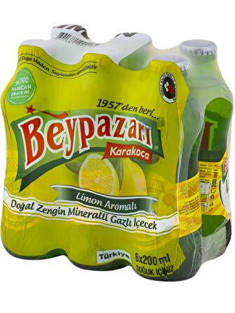 Beypazarı Limon Aromalı Maden Suyu 200 Ml X 6 Adet