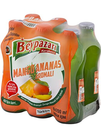 Beypazarı Mango Ananas Aromalı Maden Suyu 200 Ml X 6 Adet