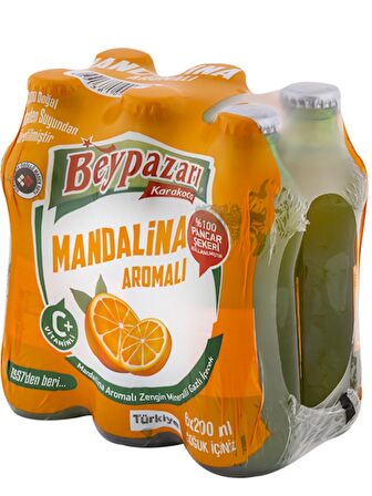 Beypazarı Mandalina Aromalı Maden Suyu 200 Ml X 6 Adet