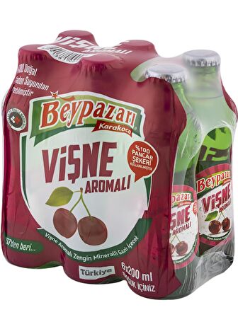 Beypazarı Vişne Aromalı Maden Suyu 200 Ml X 6 Adet