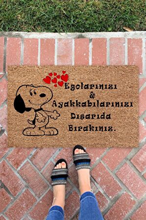 Snoopy İç ve Dış Mekan Dekoratif Çok Amaçlı Kapı Önü Paspası