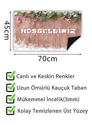 Hoşgeldiniz Dekoratif Kapı Önü Paspası Dekoratif Kapı Paspası Dış Mekan Paspas Ev Içi Paspası 45x70cm