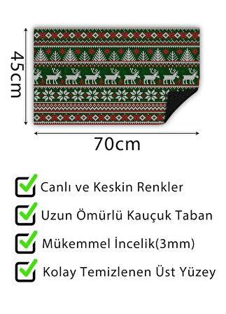 Örme Dekoratif Kapı Önü Paspası Dekoratif Kapı Paspası Dış Mekan Paspas Ev Içi Paspası 45x70cm