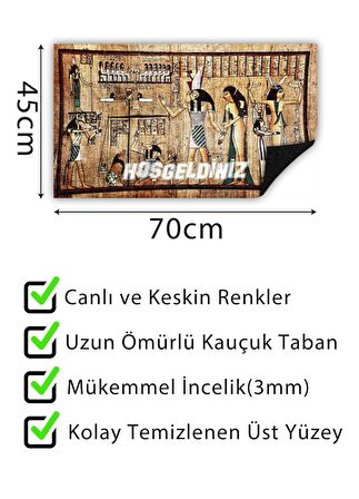 Antik Mısır Kapı Önü Paspası Dekoratif Kapı Paspası Dış Mekan Paspas Ev Içi Paspası 45x70cm