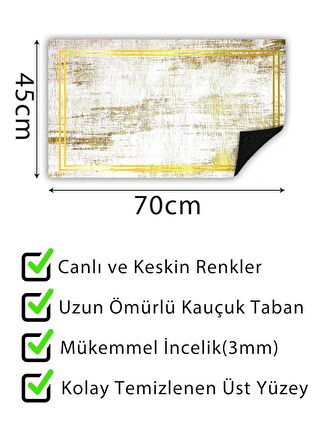 Düz Dekoratif Kapı Önü Paspası Dekoratif Kapı Paspası Dış Mekan Paspas Ev Içi Paspası 45x70cm