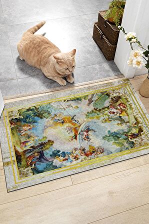 Mitoloji Kapı Önü Paspası Dekoratif Kapı Paspası Dış Mekan Paspas Ev Içi Paspası 45x70cm