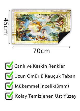 Mitoloji Kapı Önü Paspası Dekoratif Kapı Paspası Dış Mekan Paspas Ev Içi Paspası 45x70cm