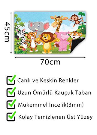 Sevimli Hayvanlar Kapı Önü Paspası Dekoratif Kapı Paspası Dış Mekan Paspas Ev Içi Paspası 45x70cm