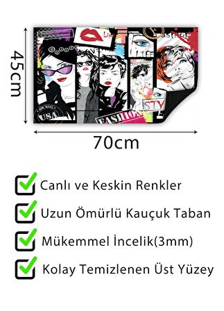 Fashion Style Kapı Önü Paspası Dekoratif Kapı Paspası Dış Mekan Paspas Ev Içi Paspası 45x70cm